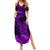 Hawaii Summer Maxi Dress Pineapple Mix Polynesian Plumeria Purple Version LT14 Women Purple - Polynesian Pride