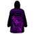 Hawaii Wearable Blanket Hoodie Pineapple Mix Polynesian Plumeria Purple Version LT14 - Polynesian Pride