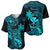 Hawaii Baseball Jersey Pineapple Mix Polynesian Plumeria Turquoise Version LT14 - Polynesian Pride