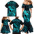 Hawaii Family Matching Mermaid Dress and Hawaiian Shirt Pineapple Mix Polynesian Plumeria Turquoise Version LT14 - Polynesian Pride