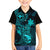 Hawaii Family Matching Off Shoulder Short Dress and Hawaiian Shirt Pineapple Mix Polynesian Plumeria Turquoise Version LT14 Son's Shirt Turquoise - Polynesian Pride