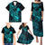 Hawaii Family Matching Puletasi Dress and Hawaiian Shirt Pineapple Mix Polynesian Plumeria Turquoise Version LT14 - Polynesian Pride