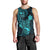 Hawaii Men Tank Top Pineapple Mix Polynesian Plumeria Turquoise Version LT14 - Polynesian Pride