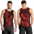 Hawaii Men Tank Top Pineapple Mix Polynesian Plumeria Red Version LT14 - Polynesian Pride