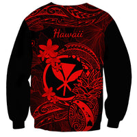 Hawaii Sweatshirt Pineapple Mix Polynesian Plumeria Red Version LT14 - Polynesian Pride