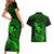 hawaii-couples-matching-short-sleeve-bodycon-dress-and-hawaiian-shirt-pineapple-mix-polynesian-plumeria-green-version