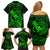 hawaii-family-matching-off-shoulder-short-dress-and-hawaiian-shirt-pineapple-mix-polynesian-plumeria-green-version