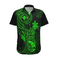 Hawaii Hawaiian Shirt Pineapple Mix Polynesian Plumeria Green Version LT14 Green - Polynesian Pride