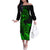 hawaii-off-the-shoulder-long-sleeve-dress-pineapple-mix-polynesian-plumeria-green-version