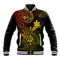 Hawaii Baseball Jacket Shaka Tattoo Mix Polynesian Plumeria Reggae Version LT14 Unisex Reggae - Polynesian Pride