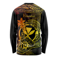 Hawaii Long Sleeve Shirt Shaka Tattoo Mix Polynesian Plumeria Reggae Version LT14 - Polynesian Pride