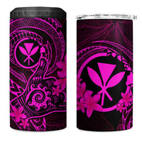 Hawaii 4 in 1 Can Cooler Tumbler Shaka Tattoo Mix Polynesian Plumeria Pink Version LT14 One Size: 16 oz Pink - Polynesian Pride
