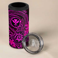 Hawaii 4 in 1 Can Cooler Tumbler Shaka Tattoo Mix Polynesian Plumeria Pink Version LT14 - Polynesian Pride