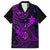 Hawaii Family Matching Puletasi Dress and Hawaiian Shirt Shaka Tattoo Mix Polynesian Plumeria Purple Version LT14 Dad's Shirt - Short Sleeve Purple - Polynesian Pride