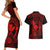 hawaii-couples-matching-short-sleeve-bodycon-dress-and-hawaiian-shirt-shaka-tattoo-mix-polynesian-plumeria-red-version