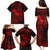 Hawaii Family Matching Puletasi Dress and Hawaiian Shirt Shaka Tattoo Mix Polynesian Plumeria Red Version LT14 - Polynesian Pride