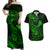 hawaii-couples-matching-off-shoulder-maxi-dress-and-hawaiian-shirt-shaka-tattoo-mix-polynesian-plumeria-green-version