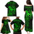 Hawaii Family Matching Puletasi Dress and Hawaiian Shirt Shaka Tattoo Mix Polynesian Plumeria Green Version LT14 - Polynesian Pride