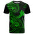 Hawaii T Shirt Shaka Tattoo Mix Polynesian Plumeria Green Version LT14 Green - Polynesian Pride