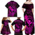 hawaii-family-matching-off-shoulder-maxi-dress-and-hawaiian-shirt-hammerhead-shark-tattoo-mix-polynesian-plumeria-pink-version