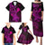 Hawaii Family Matching Puletasi Dress and Hawaiian Shirt Hammerhead Shark Tattoo Mix Polynesian Plumeria Pink Version LT14 - Polynesian Pride