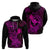 Hawaii Hoodie Hammerhead Shark Tattoo Mix Polynesian Plumeria Pink Version LT14 - Polynesian Pride