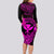 hawaii-long-sleeve-bodycon-dress-hammerhead-shark-tattoo-mix-polynesian-plumeria-pink-version