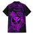 Hawaii Family Matching Puletasi Dress and Hawaiian Shirt Hammerhead Shark Tattoo Mix Polynesian Plumeria Purple Version LT14 - Polynesian Pride