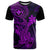 Hawaii T Shirt Hammerhead Shark Tattoo Mix Polynesian Plumeria Purple Version LT14 Purple - Polynesian Pride