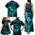 hawaii-family-matching-tank-maxi-dress-and-hawaiian-shirt-hammerhead-shark-tattoo-mix-polynesian-plumeria-turquoise-version