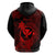 Hawaii Hoodie Hammerhead Shark Tattoo Mix Polynesian Plumeria Red Version LT14 - Polynesian Pride