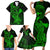 hawaii-family-matching-short-sleeve-bodycon-dress-and-hawaiian-shirt-hammerhead-shark-tattoo-mix-polynesian-plumeria-green-version