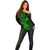 hawaii-off-shoulder-sweater-hammerhead-shark-tattoo-mix-polynesian-plumeria-green-version