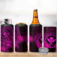 Hawaii 4 in 1 Can Cooler Tumbler Turtle Mix Polynesian Plumeria Pink Version LT14 - Polynesian Pride