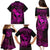 Hawaii Family Matching Puletasi Dress and Hawaiian Shirt Turtle Mix Polynesian Plumeria Pink Version LT14 - Polynesian Pride