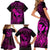 hawaii-family-matching-short-sleeve-bodycon-dress-and-hawaiian-shirt-turtle-mix-polynesian-plumeria-pink-version