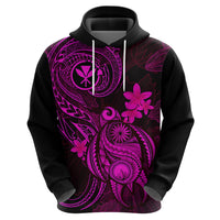 Hawaii Hoodie Turtle Mix Polynesian Plumeria Pink Version LT14 - Polynesian Pride