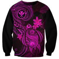 Hawaii Sweatshirt Turtle Mix Polynesian Plumeria Pink Version LT14 Unisex Pink - Polynesian Pride