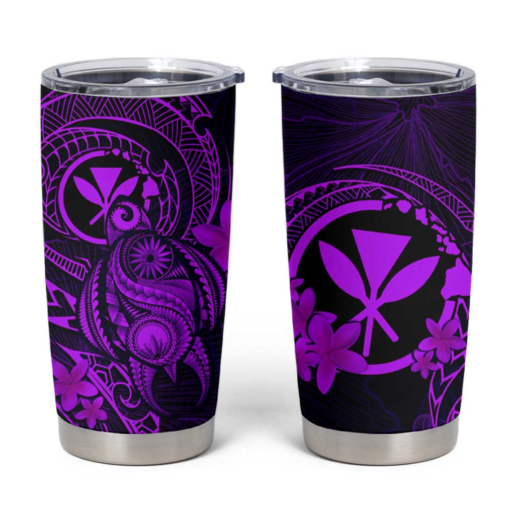 Hawaii Tumbler Cup Turtle Mix Polynesian Plumeria Purple Version LT14 Purple - Polynesian Pride