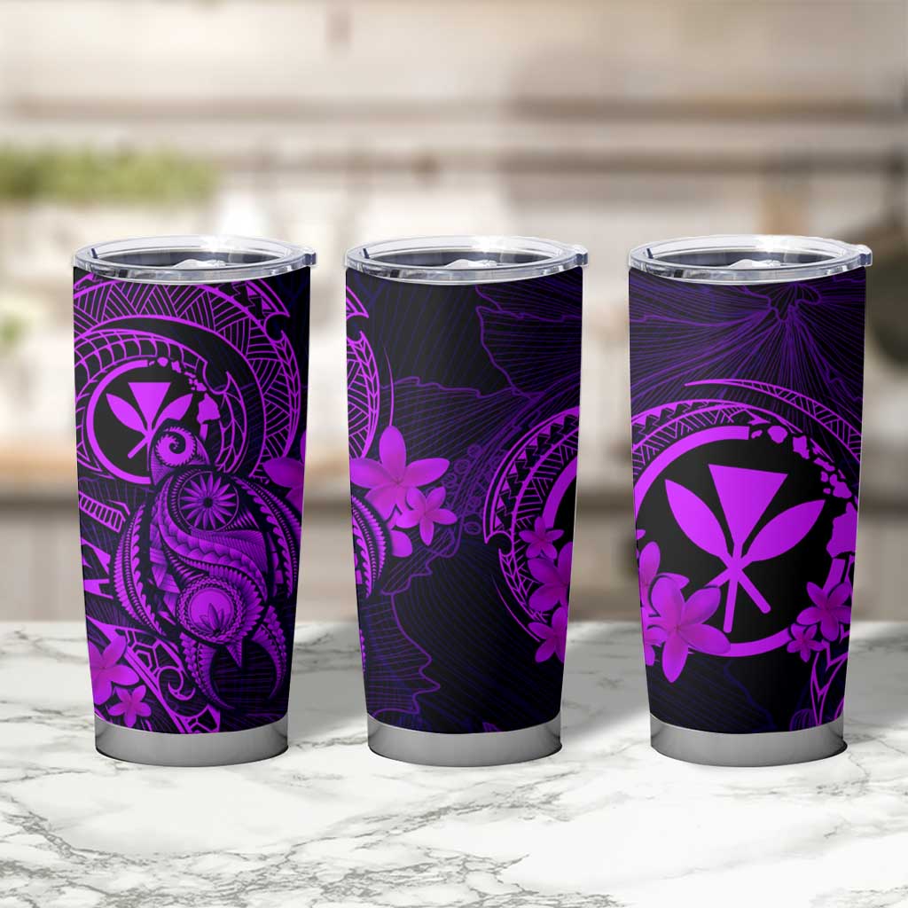Hawaii Tumbler Cup Turtle Mix Polynesian Plumeria Purple Version LT14 - Polynesian Pride
