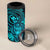 Hawaii 4 in 1 Can Cooler Tumbler Turtle Mix Polynesian Plumeria Turquoise Version