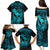 Hawaii Family Matching Puletasi Dress and Hawaiian Shirt Turtle Mix Polynesian Plumeria Turquoise Version LT14 - Polynesian Pride