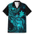 Hawaii Family Matching Puletasi Dress and Hawaiian Shirt Turtle Mix Polynesian Plumeria Turquoise Version LT14 Dad's Shirt - Short Sleeve Turquoise - Polynesian Pride