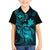 Hawaii Family Matching Puletasi Dress and Hawaiian Shirt Turtle Mix Polynesian Plumeria Turquoise Version LT14 Son's Shirt Turquoise - Polynesian Pride