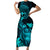 hawaii-family-matching-short-sleeve-bodycon-dress-and-hawaiian-shirt-turtle-mix-polynesian-plumeria-turquoise-version