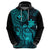 Hawaii Hoodie Turtle Mix Polynesian Plumeria Turquoise Version LT14 - Polynesian Pride