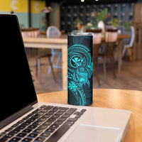 Hawaii Skinny Tumbler Turtle Mix Polynesian Plumeria Turquoise Version LT14 - Polynesian Pride