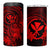 Hawaii 4 in 1 Can Cooler Tumbler Turtle Mix Polynesian Plumeria Red Version