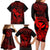 hawaii-family-matching-long-sleeve-bodycon-dress-and-hawaiian-shirt-turtle-mix-polynesian-plumeria-red-version