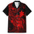 Hawaii Family Matching Puletasi Dress and Hawaiian Shirt Turtle Mix Polynesian Plumeria Red Version LT14 Dad's Shirt - Short Sleeve Red - Polynesian Pride